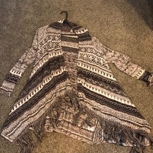 Fringed cardigan
